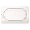 Food Storage Containers & Lids | Carlisle 10336U07 4.31 in. x 6.88 in. x 0.44 in. StorPlus Polycarbonate Flat Universal Plastic Lid - Clear image number 1