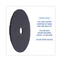 Floor Pads-Stripping | Boardwalk BWK4020BLA 20 in. Diameter Stripping Floor Pads - Black (5/Carton) image number 4