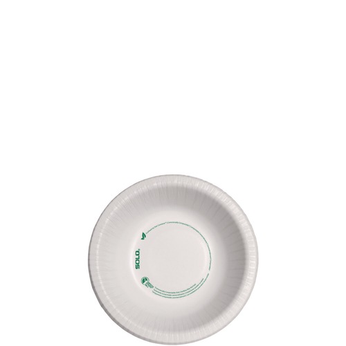 Bowls | SOLO HB12-PLANET 12 oz. ProPlanet Seal Compostable Paper Dinnerware Bowl - White (125/Pack) image number 0