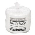 Plates | Tablemate 7644WH 7 in. Diameter Plastic Dinnerware Plates - White (125/Pack) image number 2