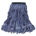 Mop Heads | Rubbermaid Commercial FGC15206BL00 Swinger Loop Medium Cotton/Synthetic Wet Mop Head - Blue (6/Carton) image number 0