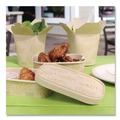 Food Containers & Lids | World Centric CTL-NT-16 4.7 in. x 6.8 in. x 0.8 in. Paper Lids for Containers - Natural (300/Carton) image number 3