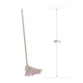 Mops | Boardwalk BWKCD50016S #16 White Cotton Head 50 in. Wood Handle Cotton Deck Mop (12/Carton) image number 5