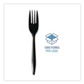 Disposable Forks | Boardwalk BWKFORKBLPP Mediumweight Polypropylene Plastic Fork Cutlery - Black (1000/Carton) image number 4