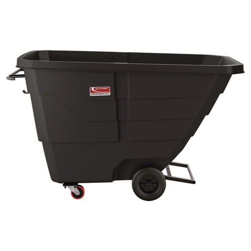Carts & Trucks | Suncast Commercial RMTTCD1003F1 1 cu. Yd. 1,250 lbs. Capacity Light Duty Tilt Truck - Black image number 0