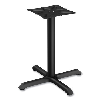 TABLE BASES LEGS | Alera ALETBH283B Hospitality Series 27.5 in. x 28.5 in. 300 lbs. Capacity Steel Single-Column Bases - Black