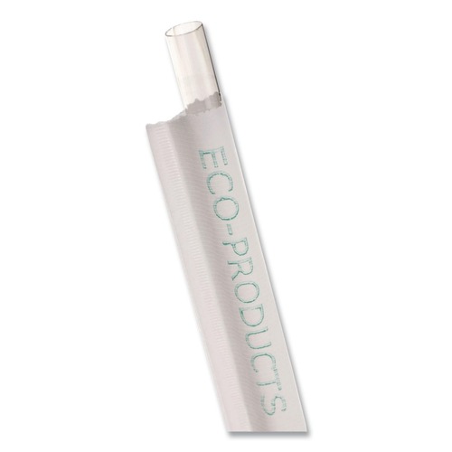 Perforated Roll & Hand Towels | Eco-Products EP-ST990 9.5 in. Wrapped Plastic Straw - Clear (4800/Carton) image number 0