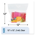 Hand Sanitizing Wipes | Stout by Envision ZF008C 2 mil 12 in. x 12 in. Seal Closure Bags - Clear (500/Carton) image number 6