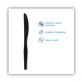 Disposable Knives | Dixie SSPKH51 SmartStock Series-O 7 in. Heavyweight Plastic Cutlery Knives Refill - Black (40/Pack, 24 Packs/Carton) image number 3