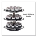 Perforated Roll & Hand Towels | Mind Reader PODSUS45-BLK 9.5 in. x 9.5 in. x 11.75 in. Anchor Collection 3-Tier Single Serve Pod Carousel Countertop Organizer - Black image number 5