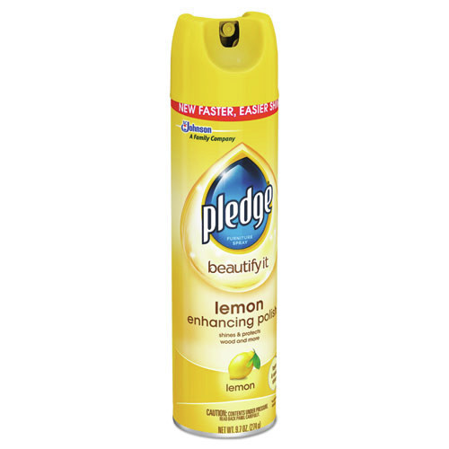 Furniture Cleaners | Pledge 697832EA 9.7 oz. Aerosol Spray Furniture Polish - Lemon image number 0