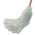 Mops | Boardwalk BWK132C #32 White Cotton Head 54 in. Natural Wood Handle Handle/Deck Mop (6/Pack) image number 2