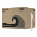 Disposable Knives | Boardwalk BWKKNIFEHWPPWH Heavyweight Polypropylene Cutlery Knife - White (1000/Carton) image number 0