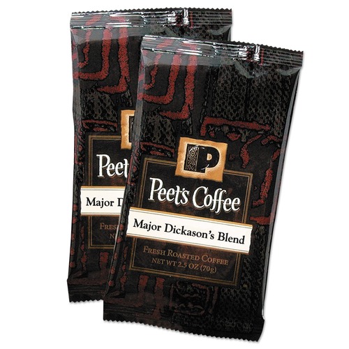 Coffee - Caffeinated | Peet's Coffee & Tea 504916 2.5 oz. Major Dickason's Blend Coffee Fraction Packs (18/Box) image number 0