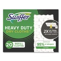 Floor Dusters & Accessories | Swiffer 80314634 10.3 in. x 7.8 in. Heavy-Duty Dry Refill Cloths - White (80/Carton) image number 1