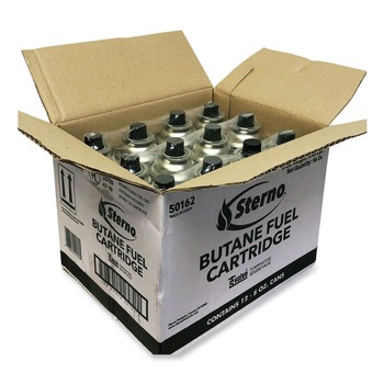 BUTANE STOVES AND LIGHTERS | Sterno 50162 8 oz. Butane Fuel Cartridge (12/Carton)