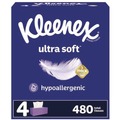 Facial Tissues | Kleenex 54316 Ultra Soft 3-Ply Facial Tissue - White (8/Carton) image number 1