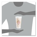 Cups | Dart 20X16G 20 oz. Cafe G Foam Hot/Cold Cups - Brown/Red/White (20/Pack) image number 6