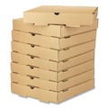 Pizza Boxes | Karat FP-PBF12K 12 in. x 12 in. x 2 in. Corrugated Pizza Box - Kraft (50/Carton) image number 3