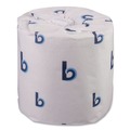 Toilet Tissues | Boardwalk B6145 2-Ply Standard Septic Safe 4 in. x 3 in. Toilet Tissue - White (96/Carton) image number 1