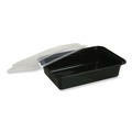 Food Containers & Lids | GEN FCPP-BC-24RECT 7.48 in. x 5.03 in. x 2.48 in. 24 oz. Plastic Microwavable Food Container with Lid - Rectangular Black/Clear (150/Carton) image number 2