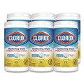 Cleaning Cloths & Wipes | Clorox 01628 7 in. x 7.75 in. 1-Ply Bleach Free Disinfecting Cleaning Wipes - Crisp Lemon White (6/Carton) image number 0
