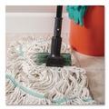 Handles & Braces | Carlisle 3697000 1 in. Diameter x 60 in. Vinyl Coated Jaw Style Metal Mop Handle - Black image number 5