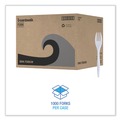 Disposable Forks | Boardwalk BWKFORKIW Mediumweight Wrapped Polypropylene Fork Cutlery - White (1000/Carton) image number 4
