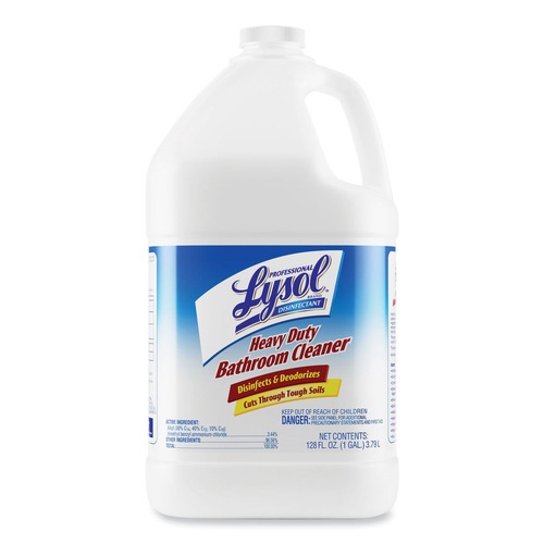 Disinfecting & Cleaning Solutions | Professional LYSOL Brand 36241-94201 1 Gallon Bottle Disinfectant Heavy-Duty Bathroom Cleaner Concentrate - Fresh Lime image number 0