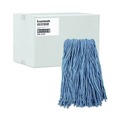 Mop Heads | Boardwalk BWK2016B #16 Cut-End Standard Head Cotton/Synthetic Fiber Mop Head - Blue (12/Carton) image number 0