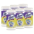Cleaning Cloths & Wipes | LYSOL Brand 19200-81700 7 in. x 7.5 in. 1-Ply Dual Action Disinfecting Wipes - Citrus, White/Purple (6 Canisters/Carton) image number 0