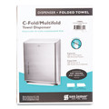 Towel Dispensers | San Jamar T1900XC 11.38 in. x 4 in. x 14.75 in. C-Fold/Multifold Towel Dispenser - Chrome image number 2