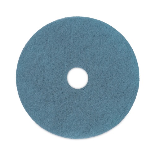 Floor Pads-Cleaning, Buffing & Polishing | Boardwalk BWK4020AQU 20 in. Diameter Burnishing Floor Pads - Aqua (5/Carton) image number 0