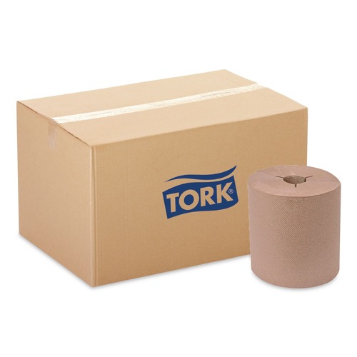 Perforated Roll & Hand Towels | Tork 8031500 8 in. x 630 ft. Universal Notched Hand Towel Roll - Natural (6 Rolls/Carton) image number 0