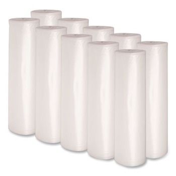 LOW DENSITY TRASH BAGS | Boardwalk X6639SCKR01 33 in. x 39 in. 33 gal. 1.1 mil. Recycled Low-Density Polyethylene Can Liners - Clear (10 Bags/Roll, 10 Rolls/Carton)