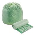 Repro Trash Bags | Stout by Envision E2430E85 13 Gallon 0.85 mil 24 in. x 30 in. EcoSafe-6400 Bags - Green (45/Box) image number 1