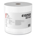 Perforated Roll & Hand Towels | WypAll 41025 12.4 in. x 12.2 in. Power Clean Jumbo Roll X80 Heavy Duty Cloths - White (475/Roll) image number 0