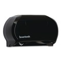 Toilet Tissue Dispensers | Boardwalk R3670BKBW 13 in. x 6.75 in. x 8.75 in. Standard Twin Toilet Tissue Dispenser - Black image number 1