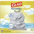 Drawstring & Kitchen Bags | Glad 78899 ForceFlex 24 in. x 27.38 in. 13 Gallon Kitchen Drawstring Trash Bags - Fresh Clean Scent/White (240/Carton) image number 3