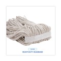 Mop Heads | Boardwalk BWK216CCT 16 oz. Cotton Premium Cut-End Wet Mop Heads - White (12/Carton) image number 7