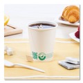 Cups | SOLO 370PLA-PLANET 10 oz. Compostable Paper Hot Cups - White/Green (50/Pack) image number 3