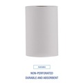 Perforated Roll & Hand Towels | Boardwalk BWK6250 8 in. x 350 ft. 1-Ply Hardwound Nonperforated Paper Towels - White (12/Carton) image number 3