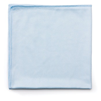Rubbermaid Commercial FGQ63000BL00 Executive Series Hygen 16 in. x 16 in. Microfiber Glass Cleaning Cloths - Blue (12/Carton)