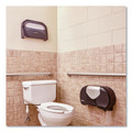 Toilet Tissue Dispensers | San Jamar R4070BKSS 9 in. Roll 20.07 in. x 5.88 in. x 11.9 in. Twin Jumbo Bath Summit Tissue Dispenser - Black/Faux Stainless Steel image number 6