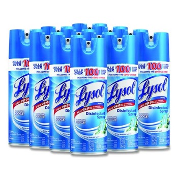 LYSOL Brand 19200-02845 12.5 oz. Aerosol Spring Waterfall Liquid Disinfectant Spray (12/Carton)