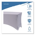 Table Covers & Skirts | Iceberg 16533 iGear 30 in. x 96 in. Polyester Fabric Table Cover - White image number 9