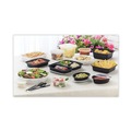 Food Containers & Lids | Pactiv Corp. NC8168B Newspring VERSAtainer 5 x 7.25 x 1.5 16 oz Plastic Microwavable Containers - Black/Clear (150/Carton) image number 5