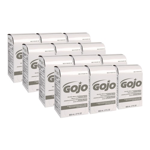 Soap Refills | GOJO Industries 9212-12 800 mL Ultra Mild Lotion Soap Refill with Chloroxylenol - Floral Balsam (12/Carton) image number 0