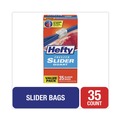 Resealable Bags | Hefty 00R88079 7 in. x 8 in. 32 oz. Slider Stand and Fill Freezer Storage Bags - Clear (35/Box) image number 4