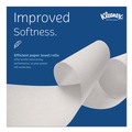 Perforated Roll & Hand Towels | Kleenex 01080 8 in. x 425 ft. 1.5 in. Core 1-Ply Hard Roll Paper Towels - White (12 Rolls/Carton) image number 3